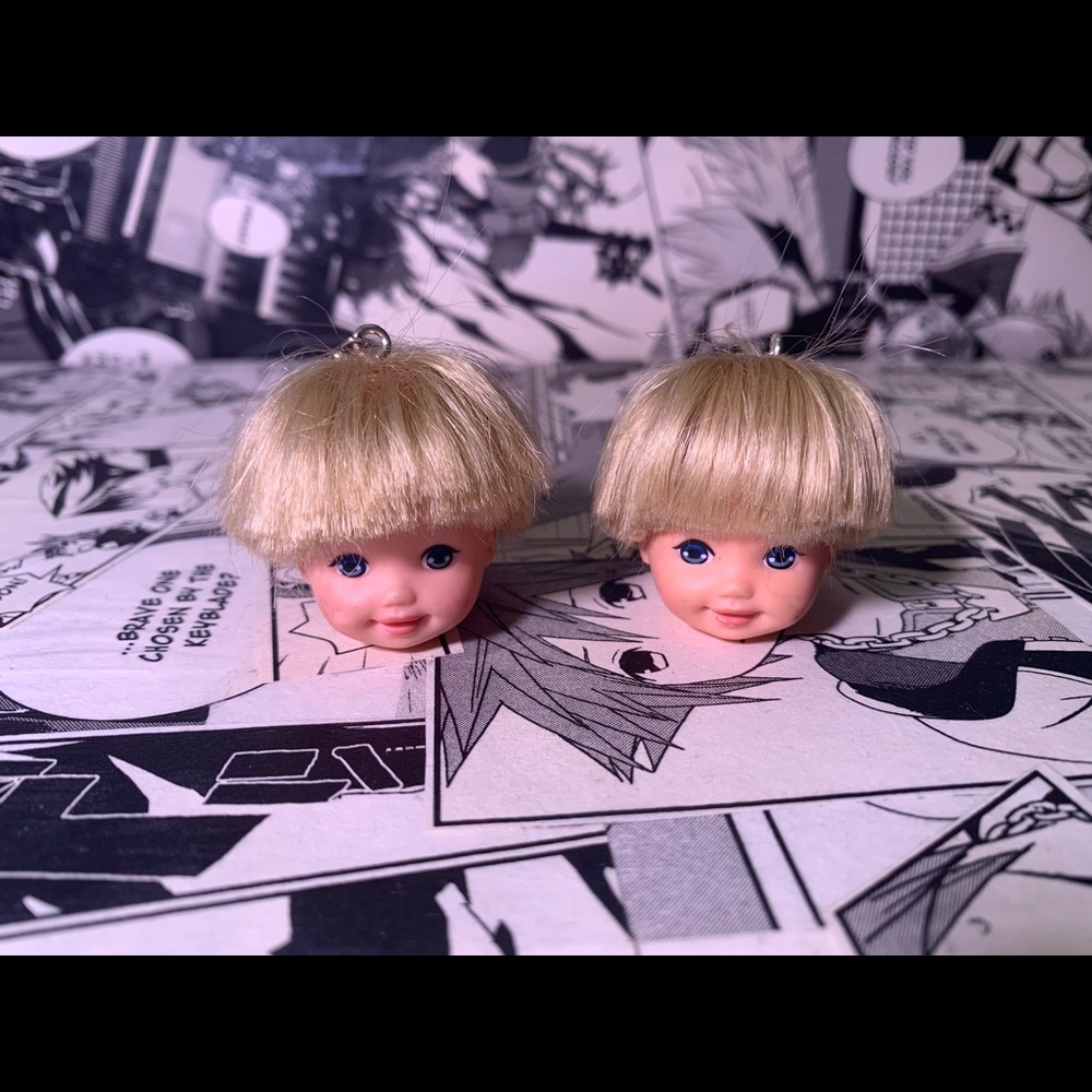 Vintage Baby Doll Head Earrings